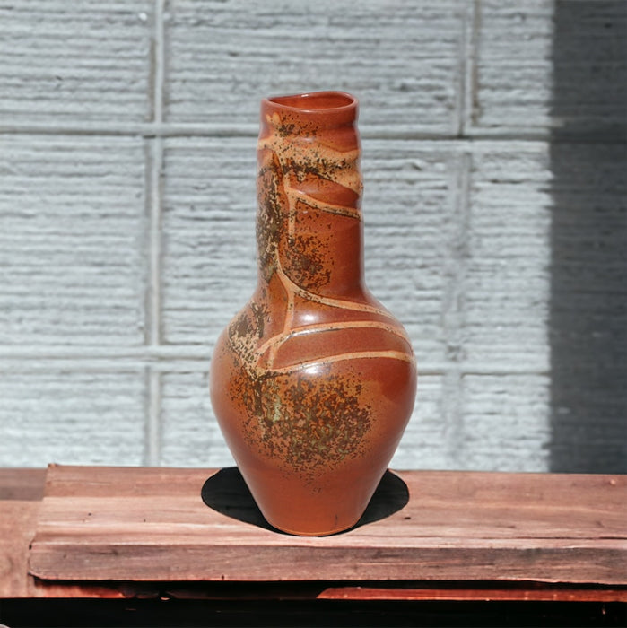 Tall Neck Vintage Glazed Vase