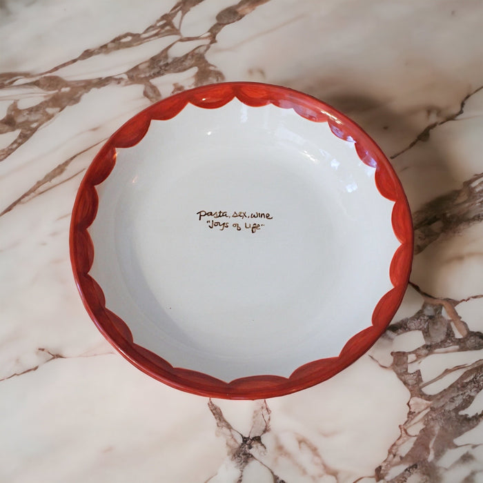 "Custom" Hand-painted Family Style Pasta Bowl