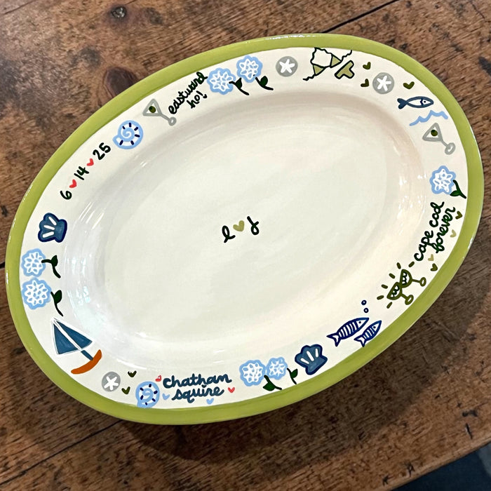 Hand-painted Custom Large Doodle Platter