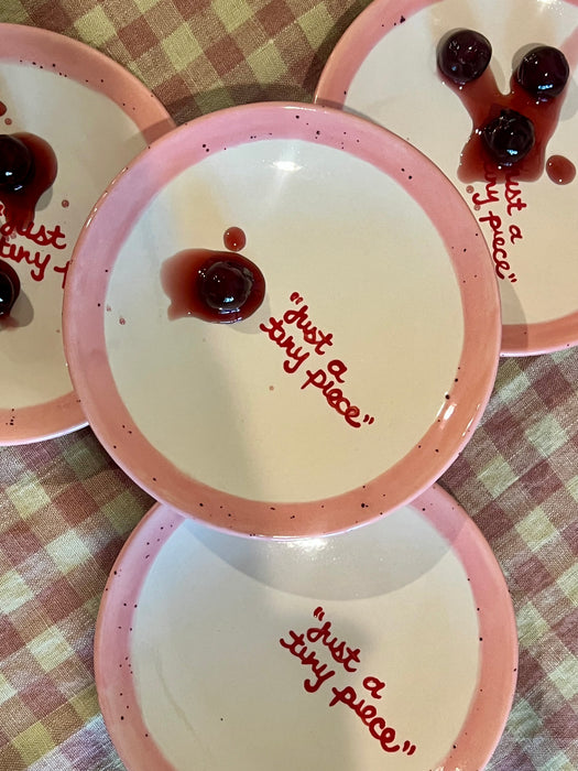 “just a tiny piece” Tiny Plates/Collection of Four
