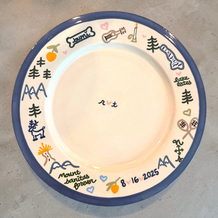 Hand-painted Custom Doodle Platter