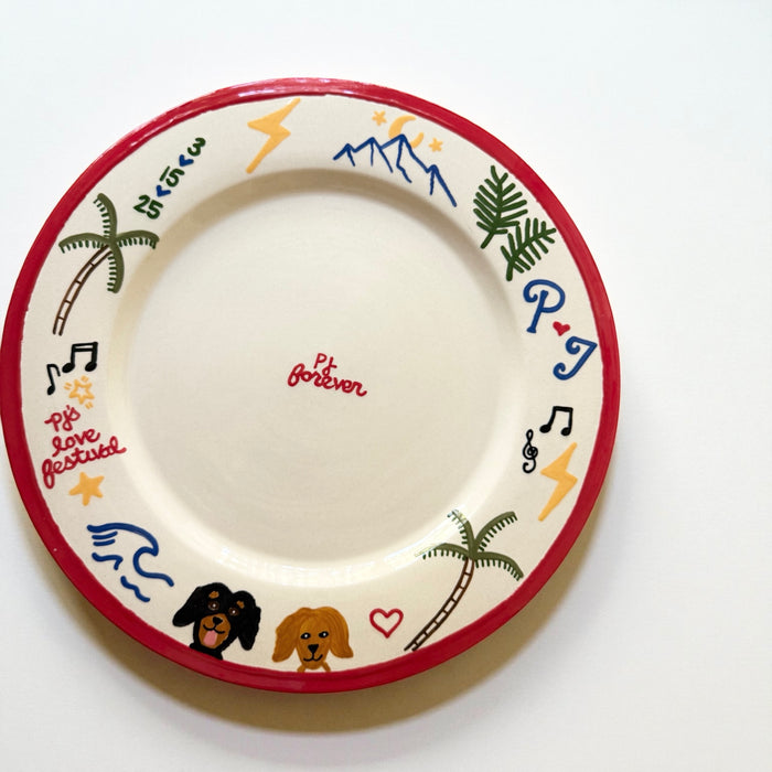Hand-painted Custom Doodle Platter
