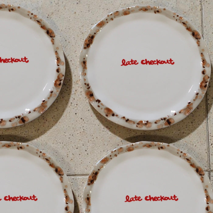 “lake checkout” Ruffled Dessert Plates