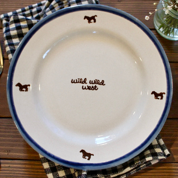 “wild wild west” Hand-painted Dinner Plate
