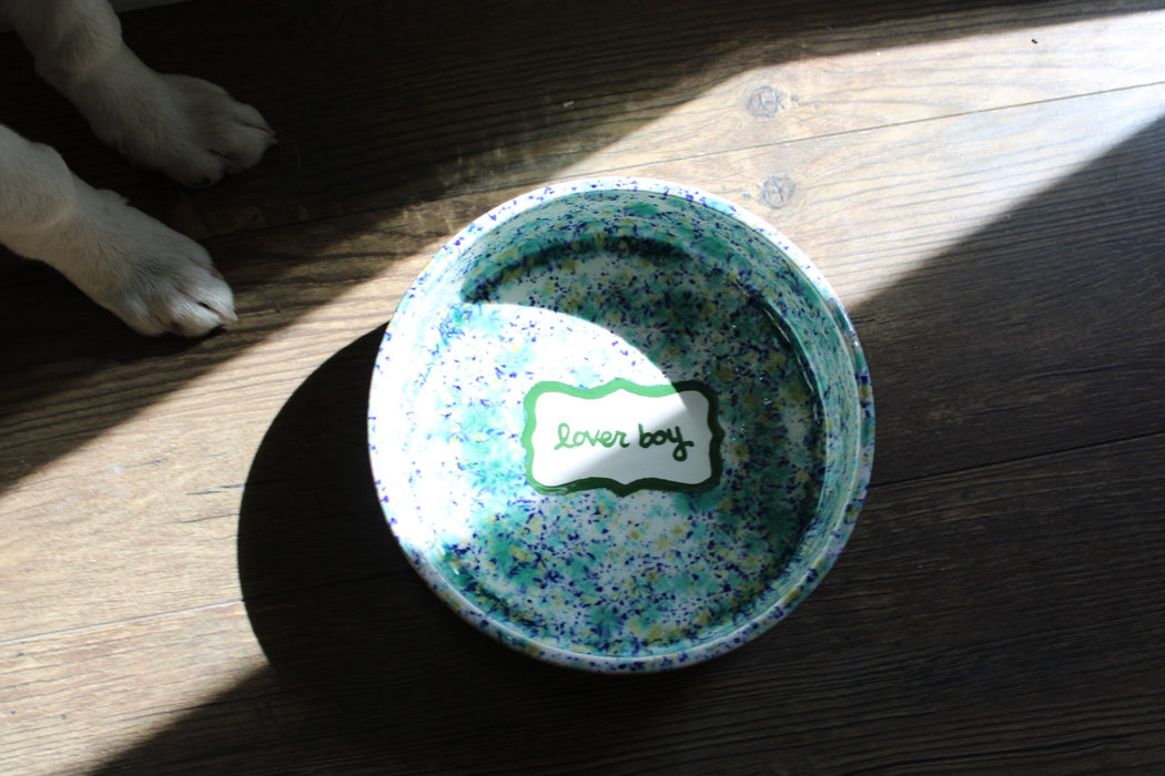 Hand-painted Custom Ceramic Dog Bowl