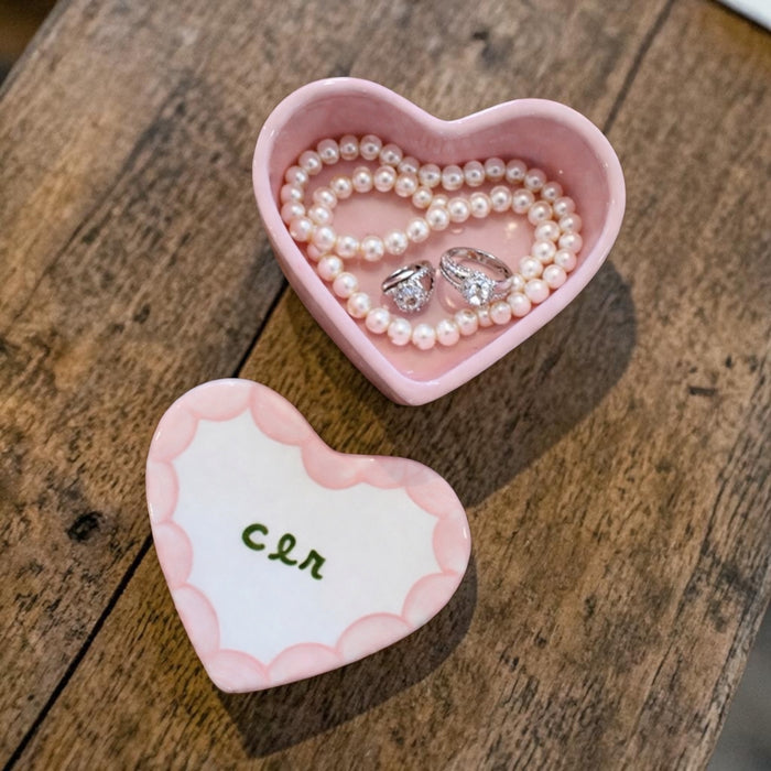 Custom Scalloped Heart Jewelry Box