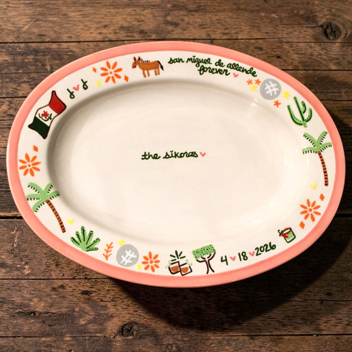 Hand-painted Custom Large Doodle Platter