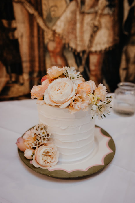 Hand-Painted Custom Scalloped Cake Plate