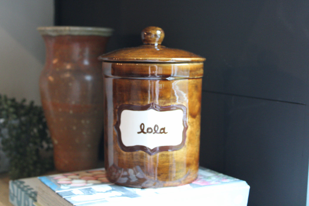 Hand-painted Custom Dog Treat Canisters
