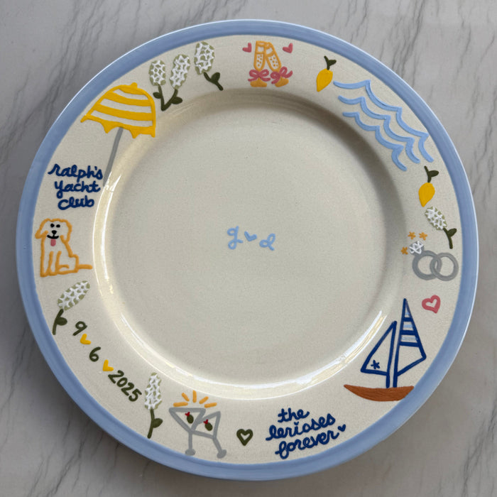 Hand-painted Custom Doodle Platter