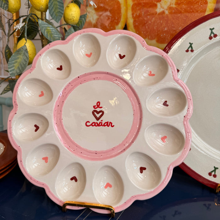 Hand-painted Caviar Bump Platter