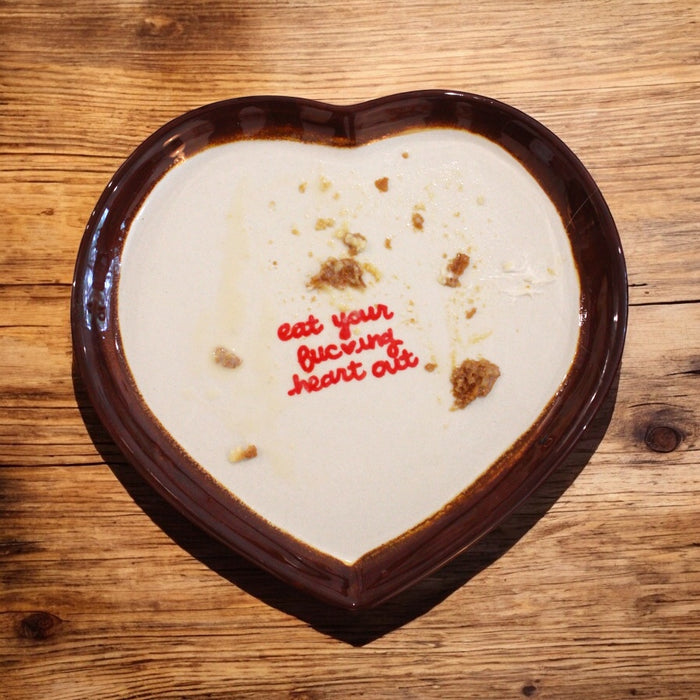 Hand-painted Heart Dinner Plates/Collection of Two