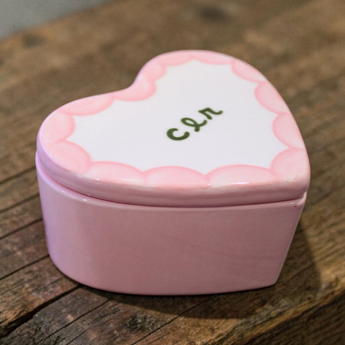 Custom Scalloped Heart Jewelry Box