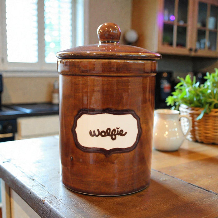 Hand-painted Custom Dog Treat Canisters