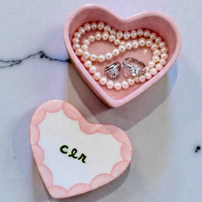 Custom Scalloped Heart Jewelry Box