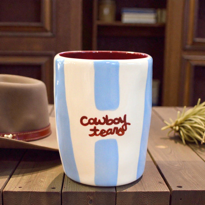 Custom Hand-painted Striped Vase