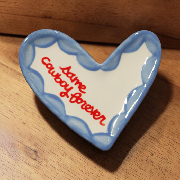 Hand-painted "same cowboy forever" Ring Dish