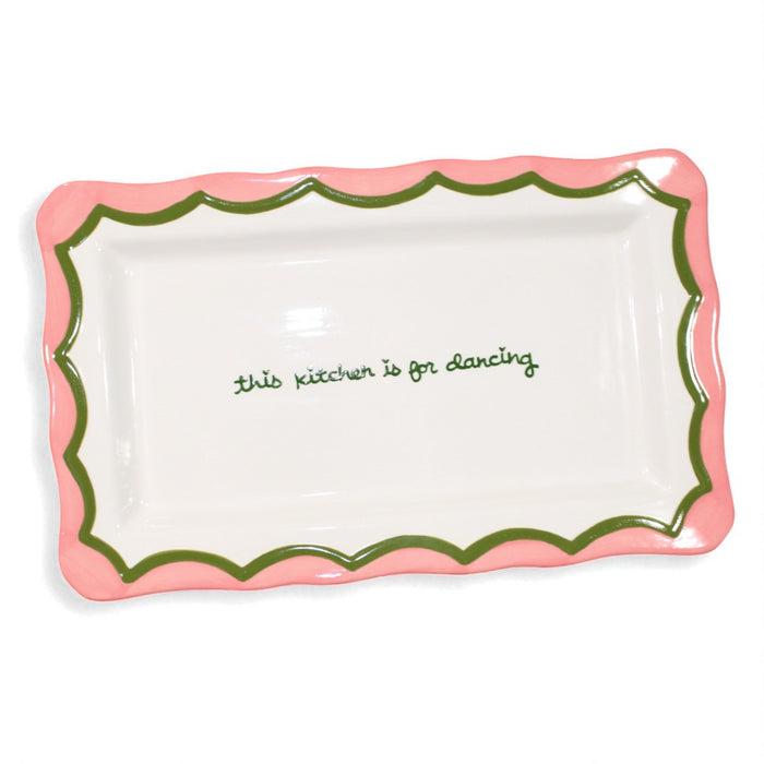 Hand-painted “this kitchen is for dancing” Tray