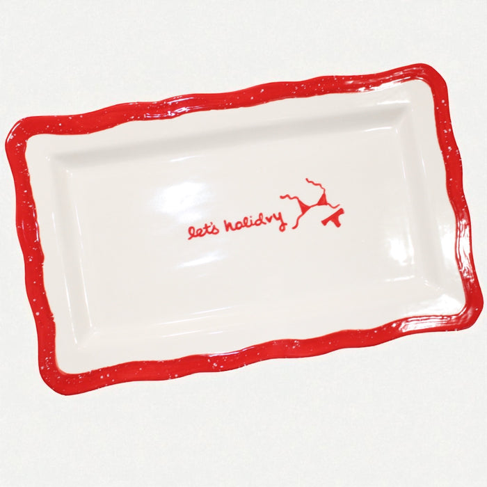 Hand-painted “let’s holiday” Tray