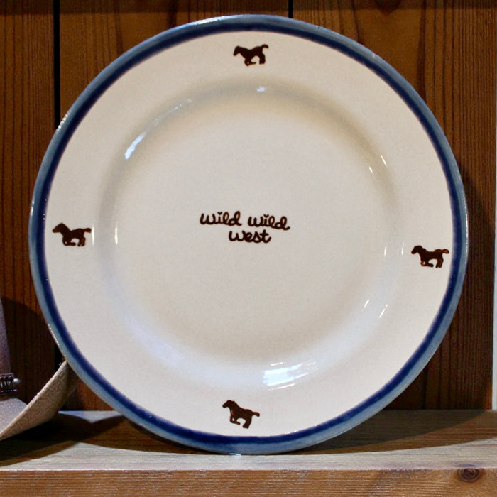 “wild wild west” Hand-painted Dinner Plate