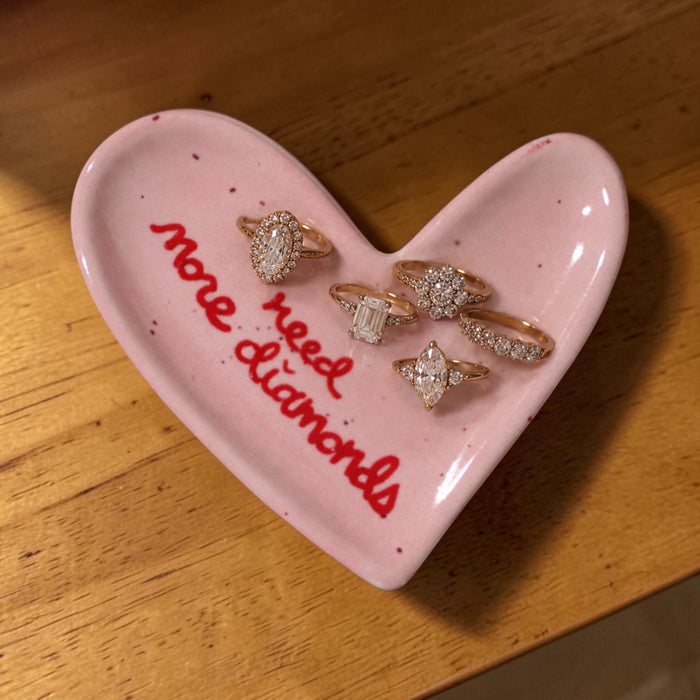 Hand-painted "need more diamonds" Ring Dish
