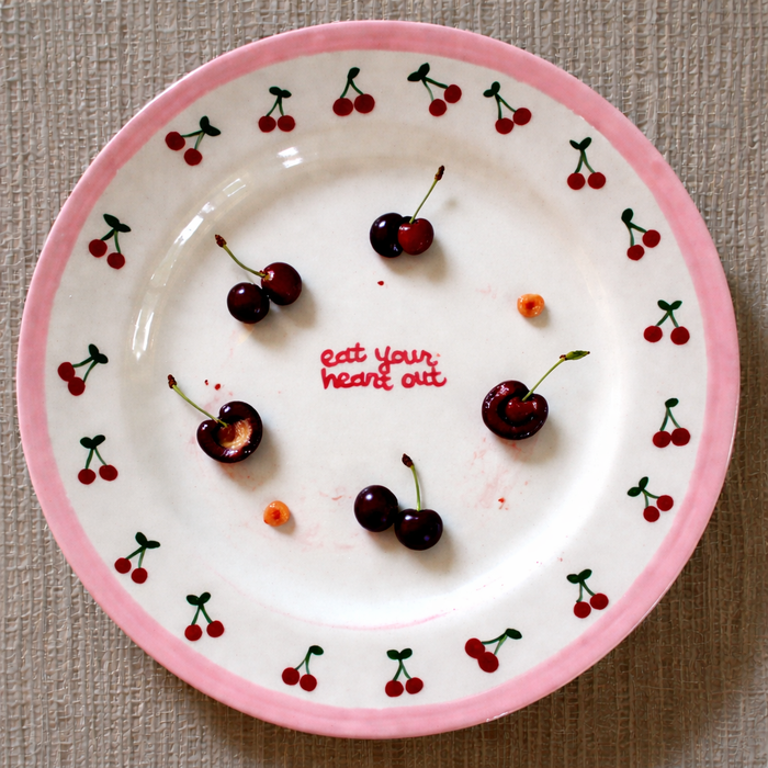 “eat your heart out” Hand-Painted Platter