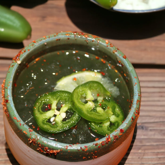 Hand-painted "spicy marg" Cups/Collection of Two
