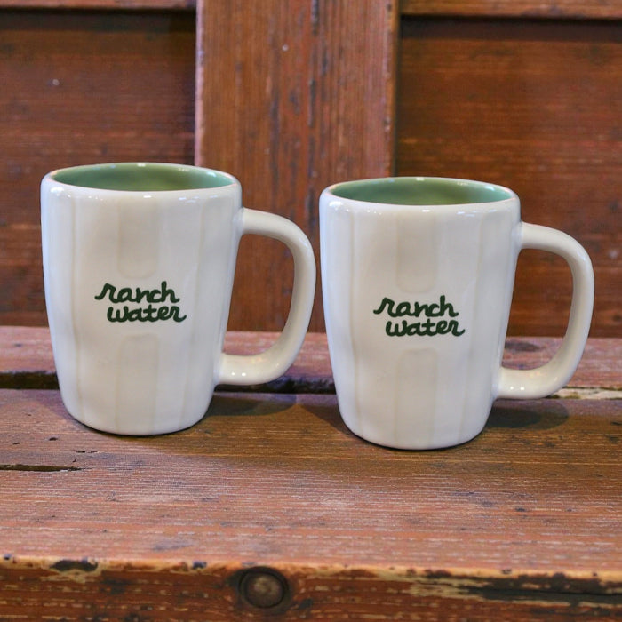 Custom Hand-painted Striped Coffee Mugs