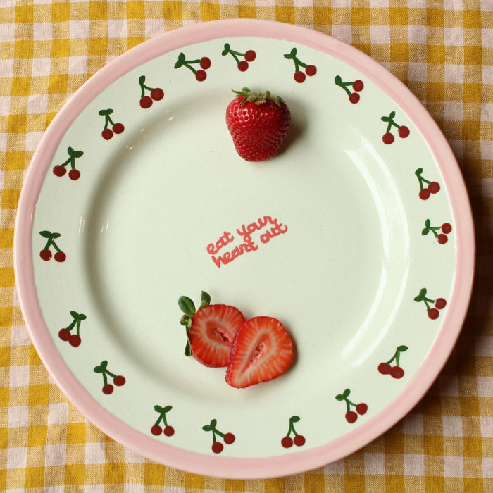 “eat your heart out” Hand-Painted Platter