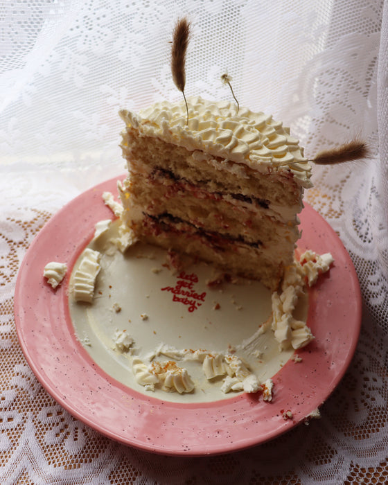 Hand-Painted Custom Scalloped Cake Plate